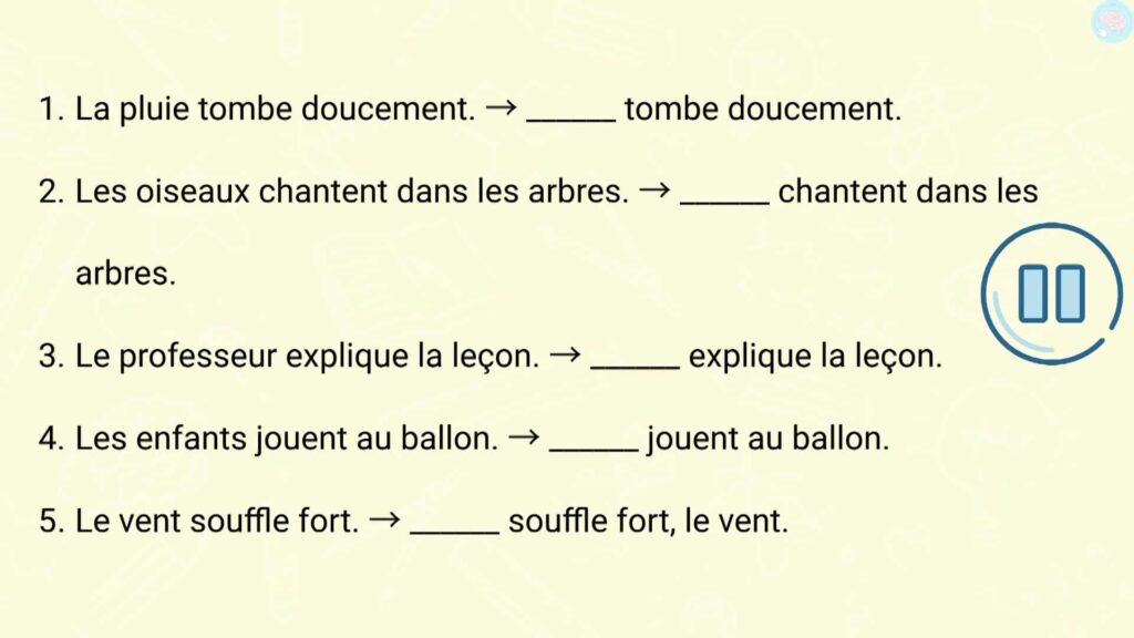 Dictée sur l'accord sujet/verbe CM1 CM2 - Maître Lucas