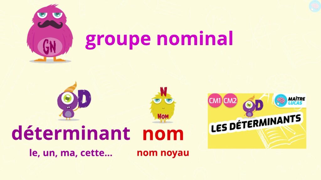 composition du groupe nominal cm1 cm2