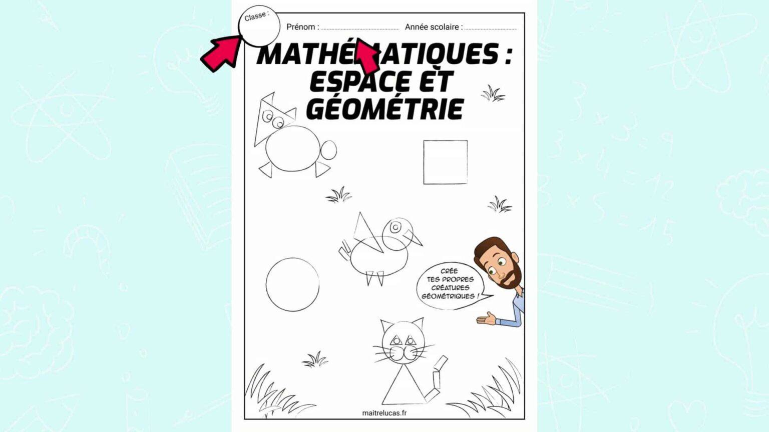 Les pages de garde de Maître Lucas CE1 CE2 CM1 CM2 - Maître Lucas