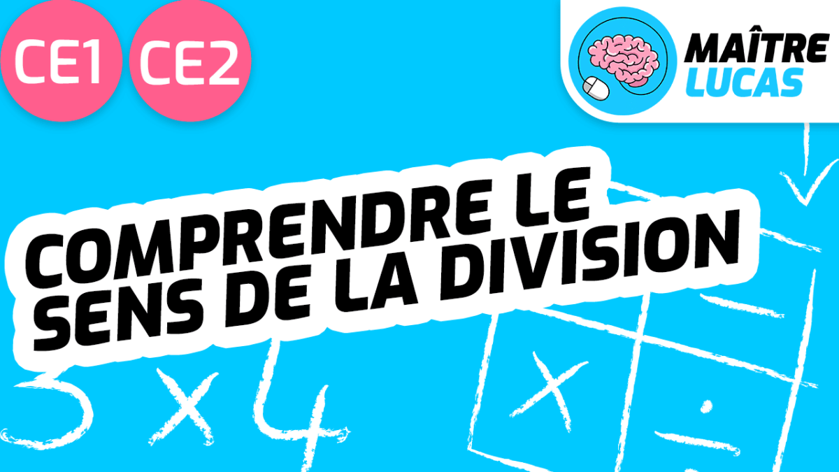 Exercices débuter la division en ligne pour CE2 - Maître Lucas
