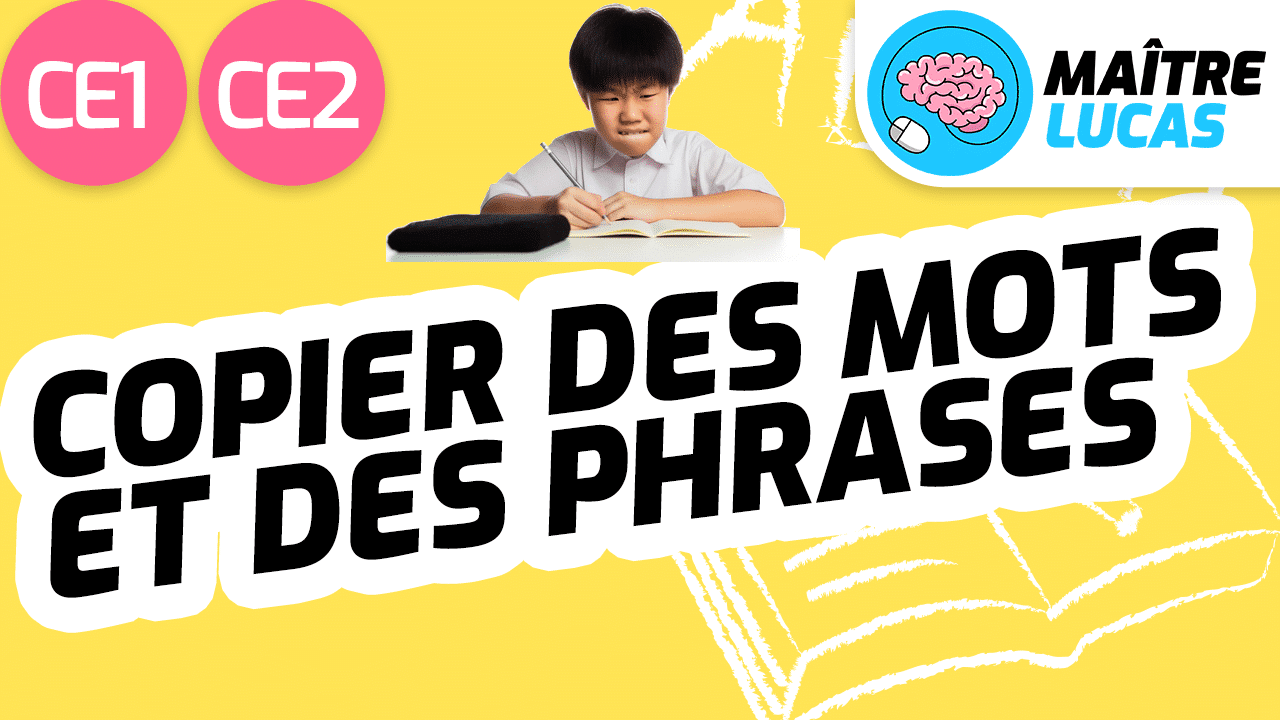 Leçon copier des mots et des phrases CE1 CE2