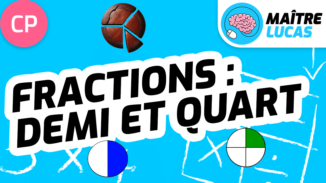 Leçon fractions demi et quart CP